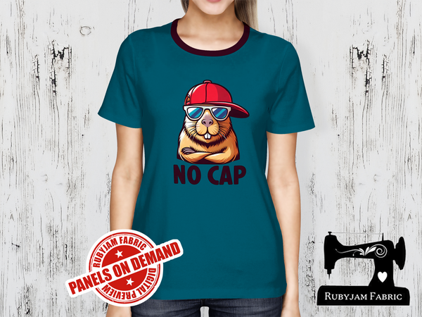No Cap Capybara - TEAL - Panels On Demand