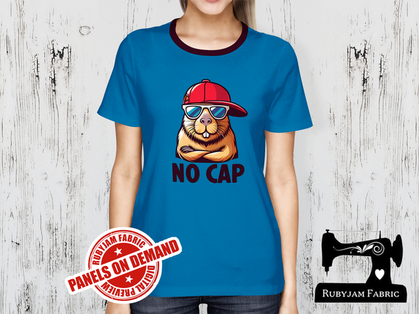 No Cap Capybara - TURQUOISE BLUE - Panels On Demand