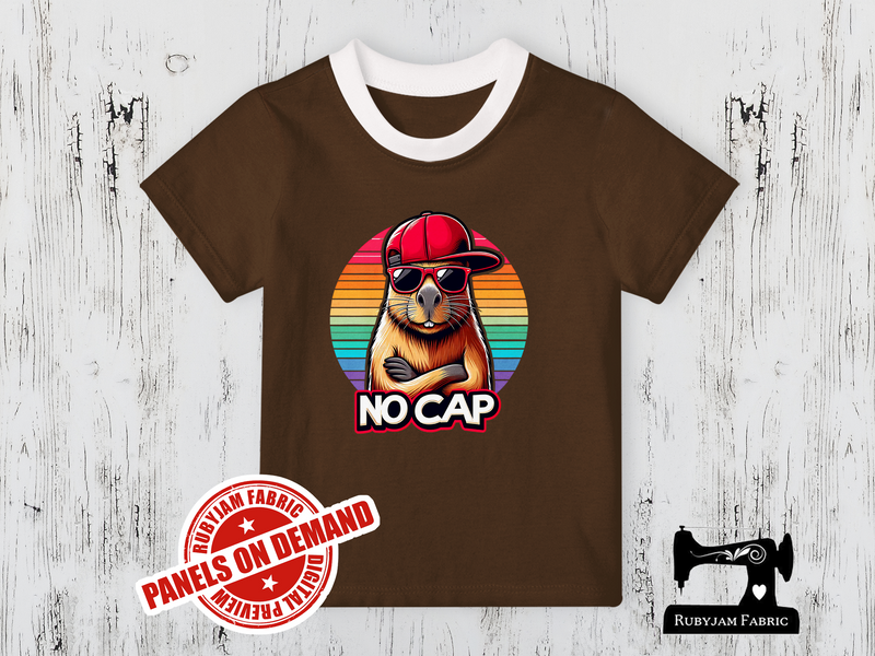 No Cap Rainbow Capybara - BROWN - Panels On Demand