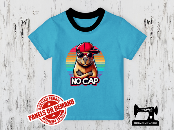 No Cap Rainbow Capybara - LIGHT BLUE - Panels On Demand