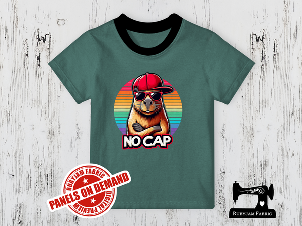 No Cap Rainbow Capybara - SAGE GREEN - Panels On Demand
