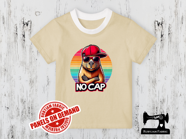 No Cap Rainbow Capybara - SAND BEIGE - Panels On Demand