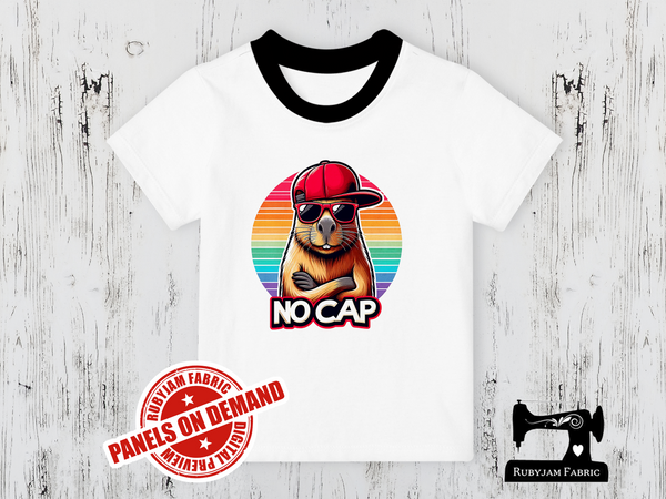 No Cap Rainbow Capybara - WHITE - Panels On Demand