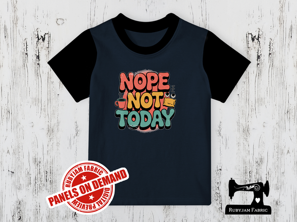 Nope Not Today - NAVY BLUE - Panels On Demand