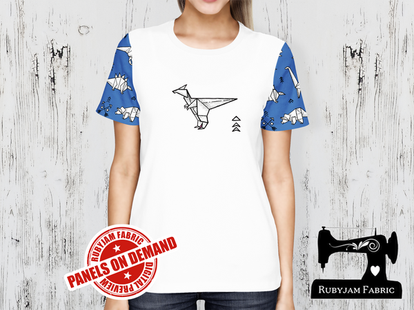 Origami Velociraptor Dinosaur - WHITE - Panels On Demand