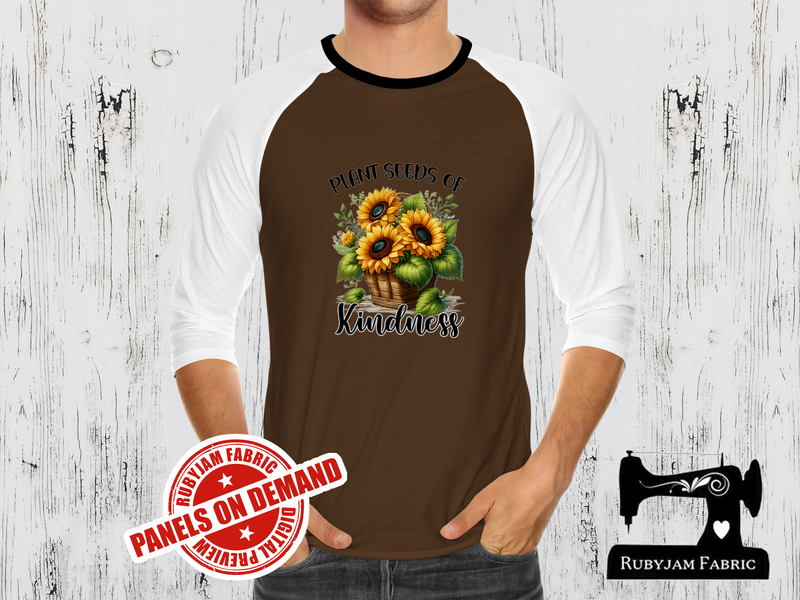 Plant Seeds of Kindness Sunflowers - BROWN - Panels On Demand