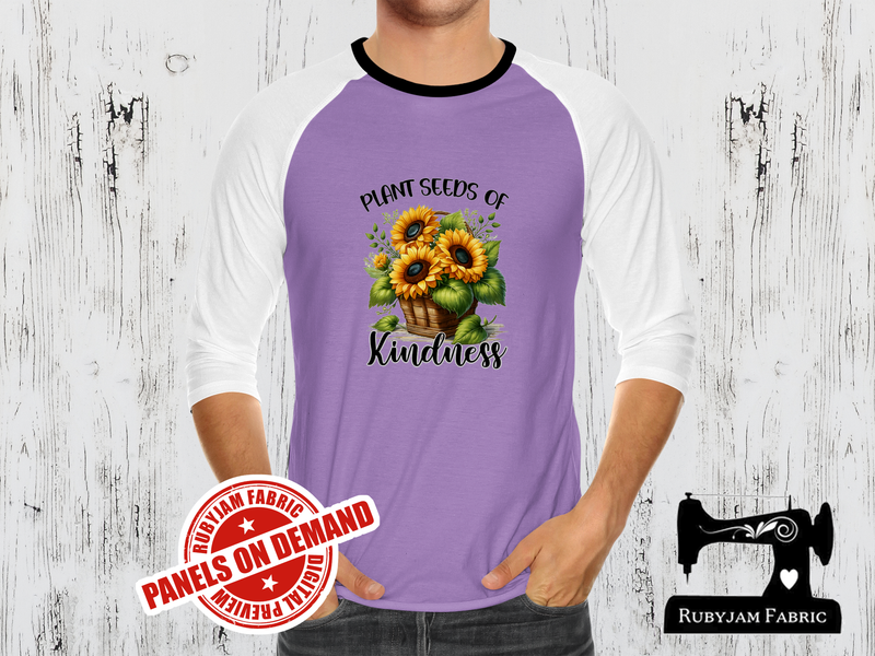 Plant Seeds of Kindness Sunflowers - LIGHT PURPLE - Panels On Demand
