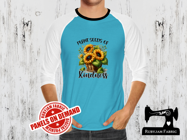 Plant Seeds of Kindness Sunflowers - LIGHT BLUE - Panels On Demand