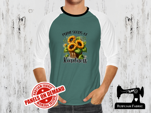 Plant Seeds of Kindness Sunflowers - SAGE GREEN - Panels On Demand