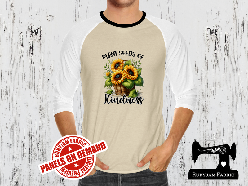 Plant Seeds of Kindness Sunflowers - SAND BEIGE - Panels On Demand