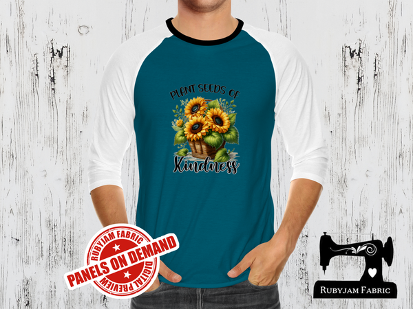 Plant Seeds of Kindness Sunflowers - TEAL BLUE - Panels On Demand