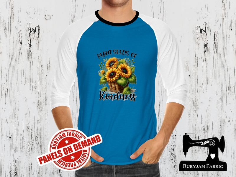 Plant Seeds of Kindness Sunflowers - TURQUOISE - Panels On Demand