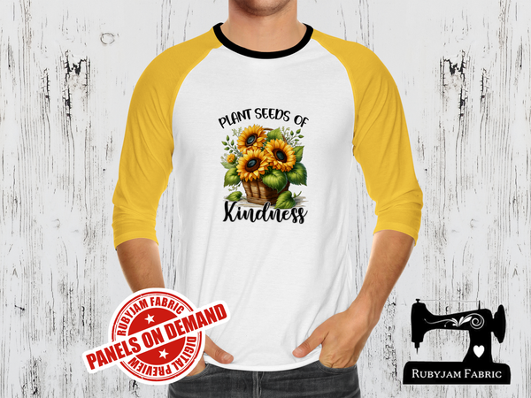 Plant Seeds of Kindness Sunflowers - WHITE - Panels On Demand