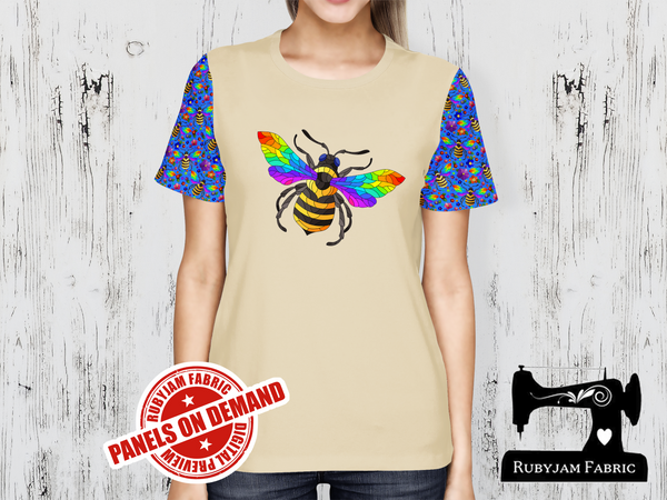 Rainbow Bee - SAND BEIGE - Panels On Demand