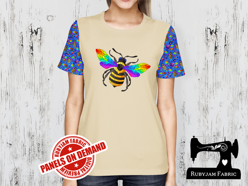 Rainbow Bee - SAND BEIGE - Panels On Demand