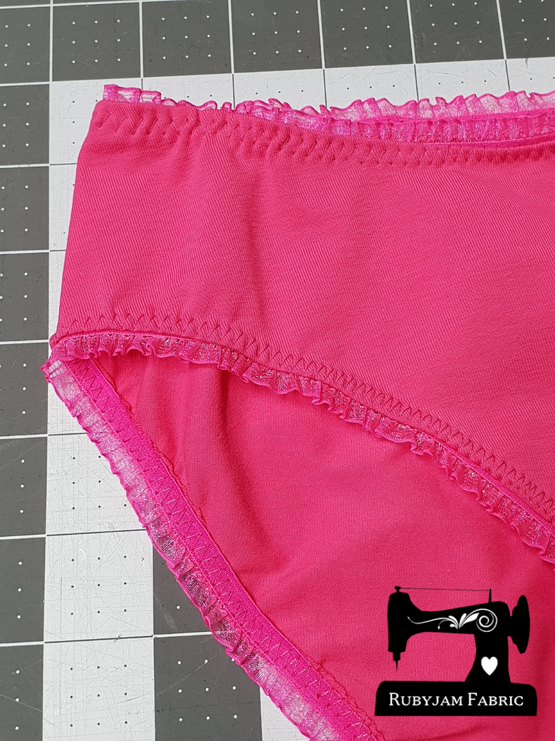 Fuchsia Pink - solid cotton lycra - 185cm wide - 220gsm