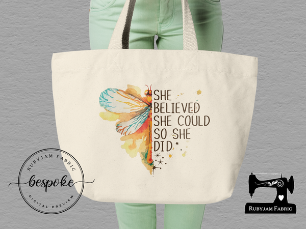 She Believed She Could, So She Did - Tote Bag - Bespoke