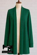 Bottle Green - cotton lycra - FRENCH TERRY - 185cm wide