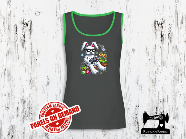 Easter Bunny Gamer Block - CHARCOAL GREY - Panels On Demand