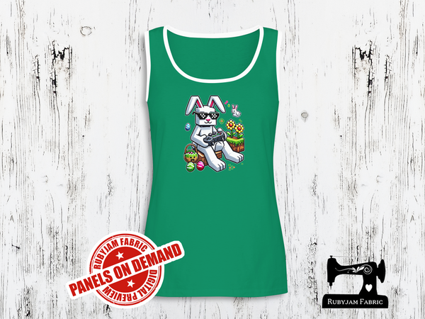 Easter Bunny Gamer Block - GREEN - Panels On Demand