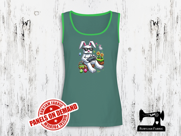 Easter Bunny Gamer Block - SAGE GREEN - Panels On Demand