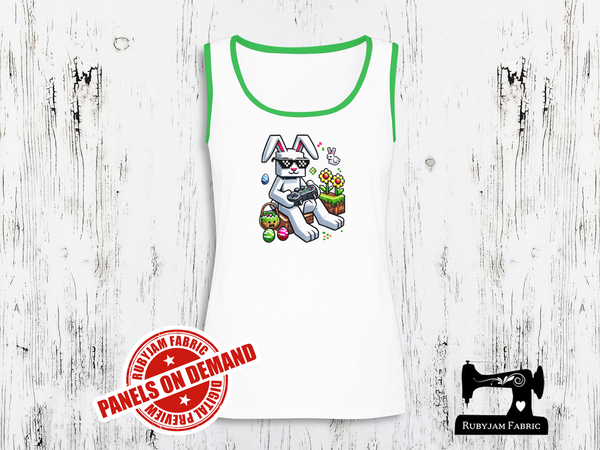 Easter Bunny Gamer Block - WHITE - Panels On Demand