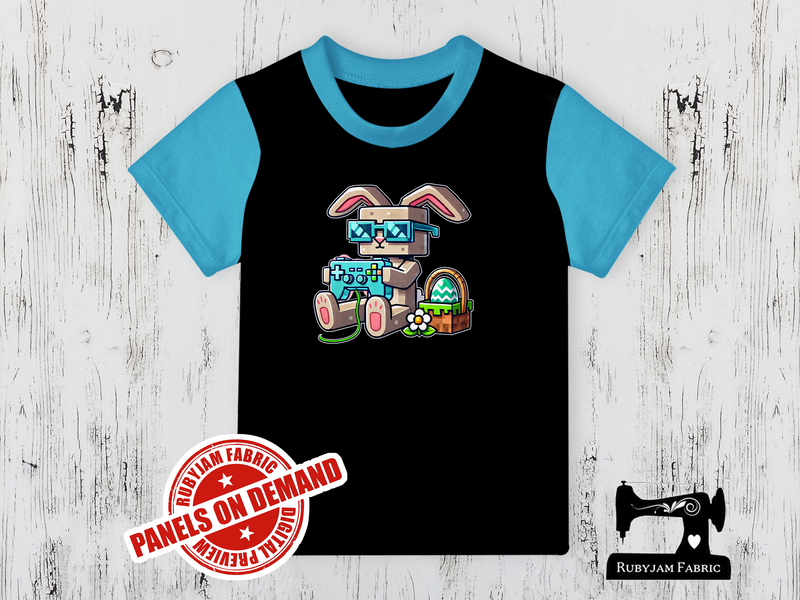 Easter Bunny Gamer Block 2 - BLACK - Panels On Demand