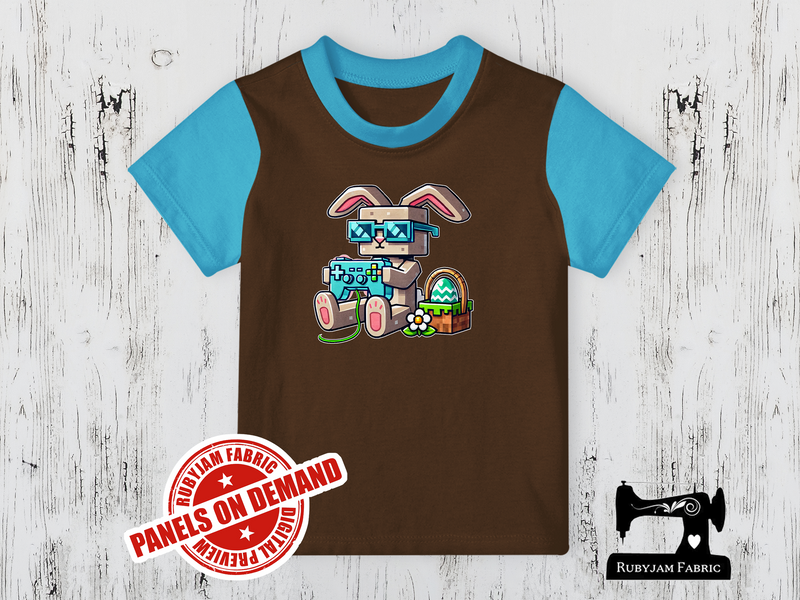 Easter Bunny Gamer Block 2 - BROWN - Panels On Demand