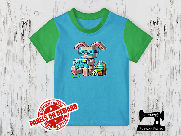 Easter Bunny Gamer Block 2 - LIGHT BLUE - Panels On Demand
