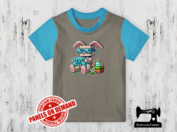 Easter Bunny Gamer Block 2 - LIGHT GREY - Panels On Demand