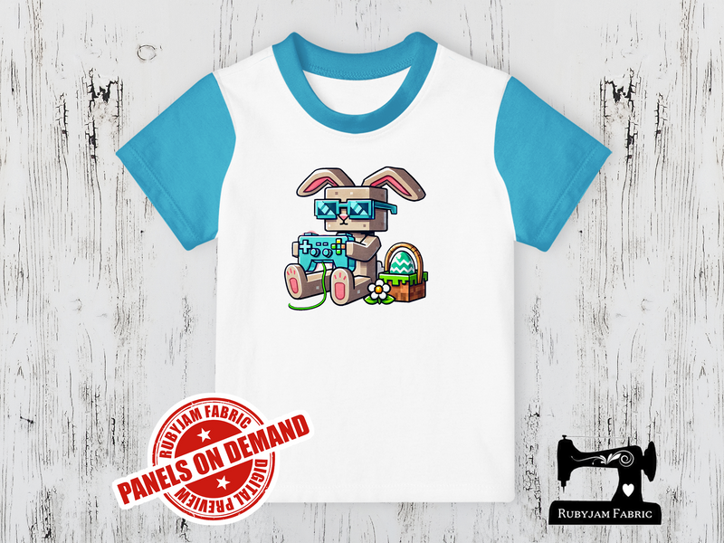 Easter Bunny Gamer Block 2 - WHITE - Panels On Demand