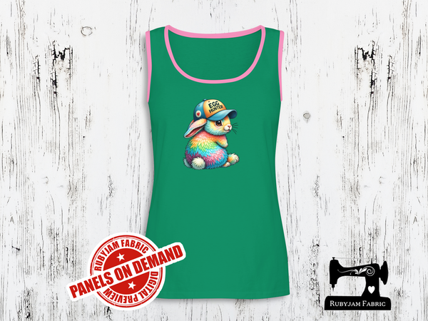 Rainbow Easter Bunny Egg Hunter - GREEN - Panels On Demand