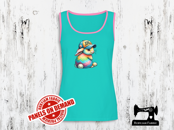 Rainbow Easter Bunny Egg Hunter - MINT GREEN - Panels On Demand