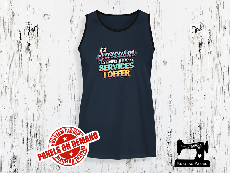 Sarcasm Just One of the Many Services I Offer - NAVY BLUE - Panels On Demand