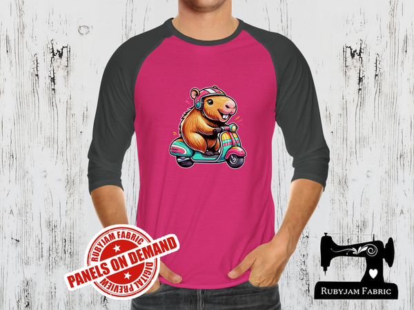 Scooter Capybara - FUCHSIA - Panels On Demand