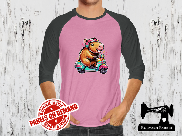 Scooter Capybara - LIGHT PINK - Panels On Demand