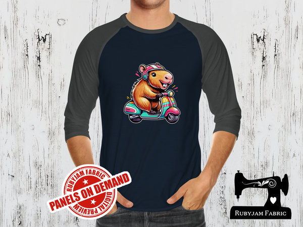 Scooter Capybara - NAVY BLUE - Panels On Demand