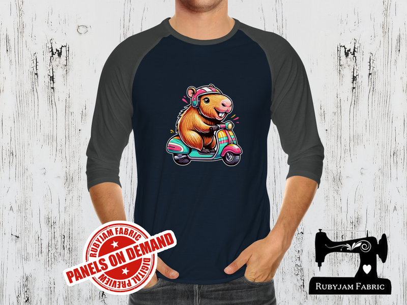 Scooter Capybara - NAVY BLUE - Panels On Demand