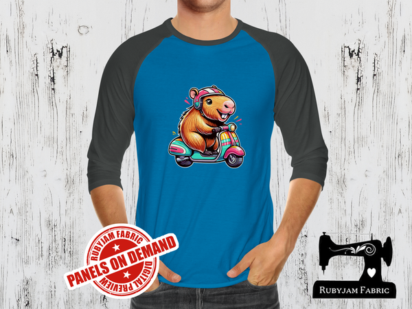 Scooter Capybara - TURQUOISE BLUE - Panels On Demand