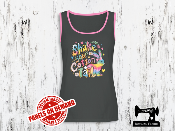 Shake Your Cottontail Rabbit Easter (Mint) - CHARCOAL GREY - Panels On Demand