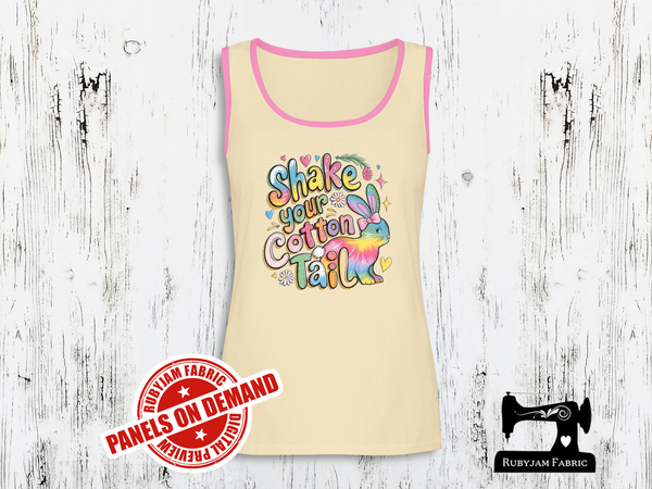 Shake Your Cottontail Rabbit Easter (Mint) - SAND BEIGE - Panels On Demand