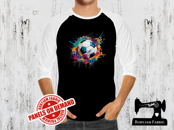 Soccer Ball Rainbow - BLACK - Panels On Demand