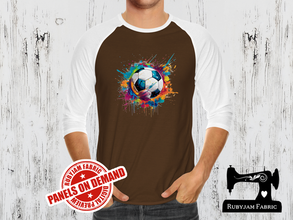 Soccer Ball Rainbow - BROWN - Panels On Demand