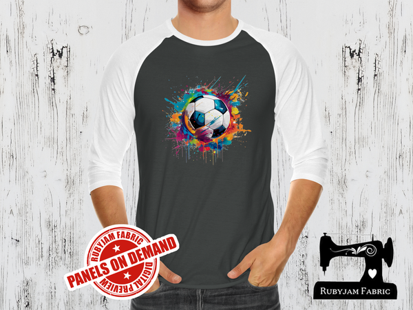 Soccer Ball Rainbow - CHARCOAL GREY - Panels On Demand