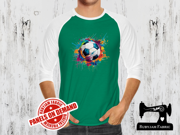 Soccer Ball Rainbow - GREEN - Panels On Demand