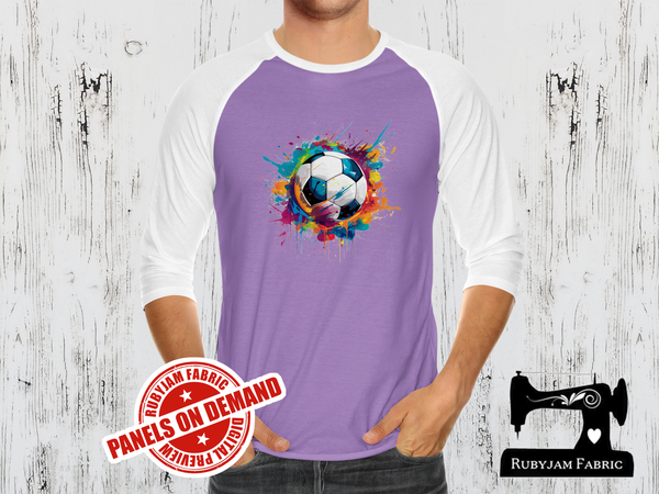 Soccer Ball Rainbow - LIGHT PURPLE - Panels On Demand