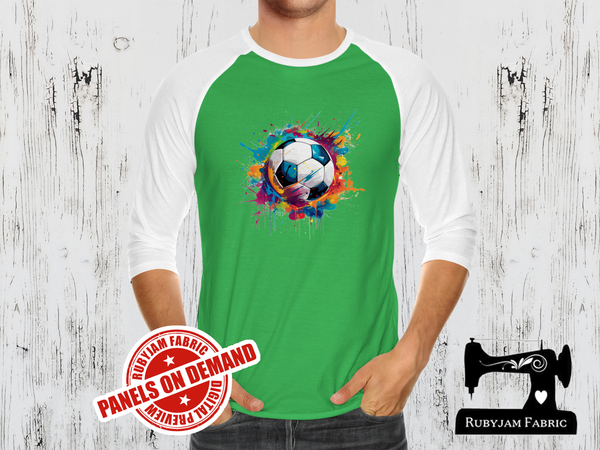 Soccer Ball Rainbow - LIME GREEN - Panels On Demand