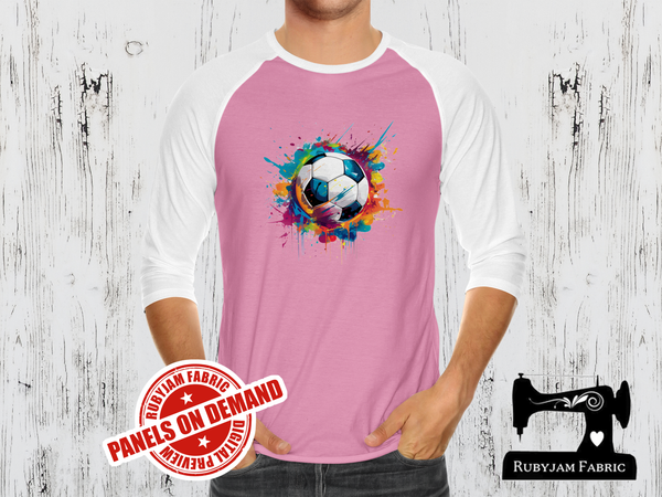 Soccer Ball Rainbow - LIGHT PINK - Panels On Demand