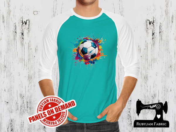 Soccer Ball Rainbow - MINT GREEN - Panels On Demand