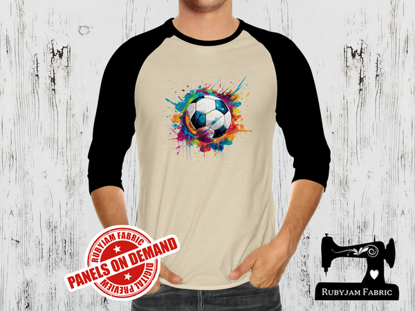 Soccer Ball Rainbow - SAND BEIGE - Panels On Demand